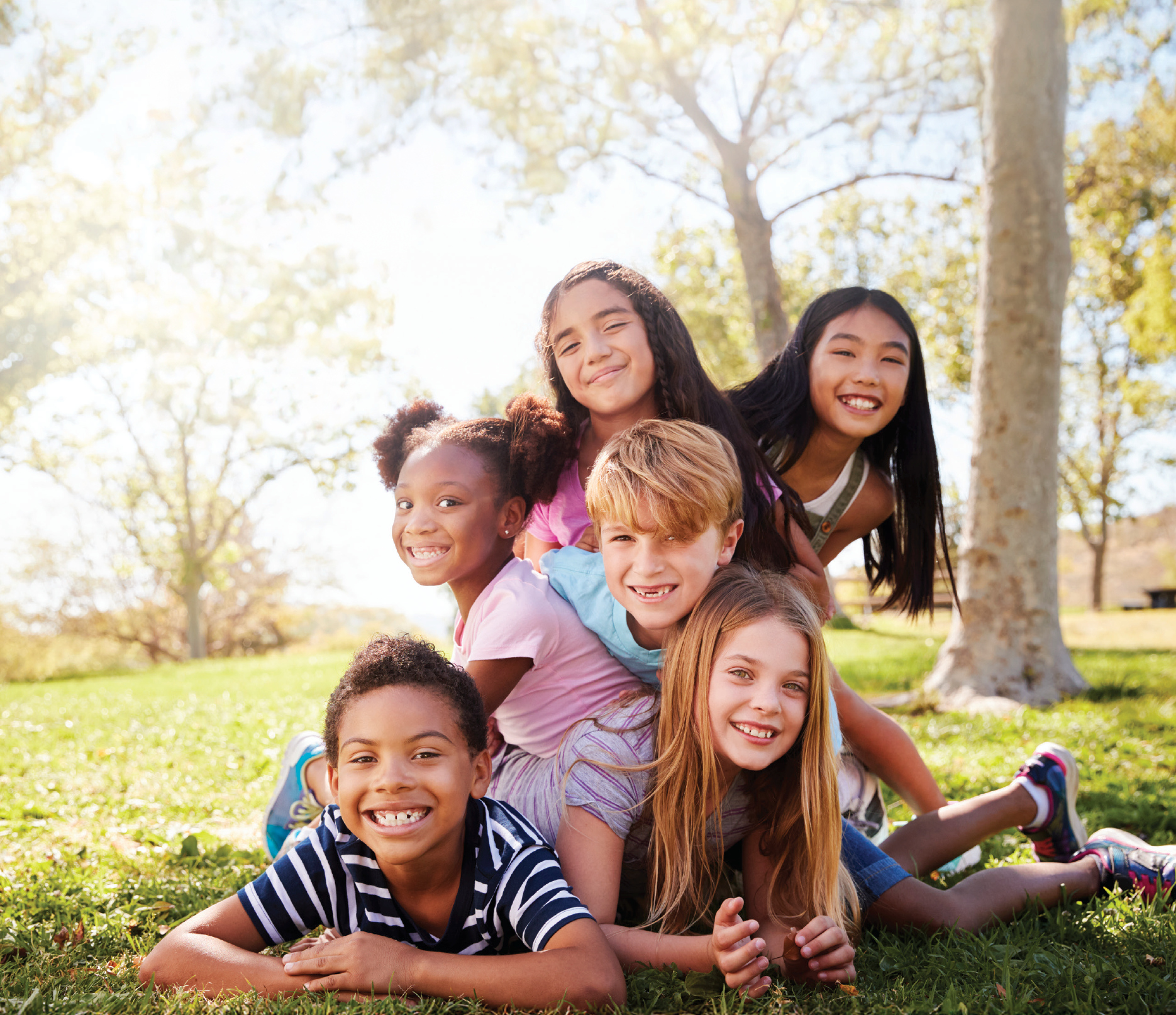 Kids playing at the park